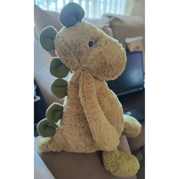 Jellycat London Green Bashful Dino Dinosaur Plush Soft Toy Stuffed Animal - Picture 10 of 11